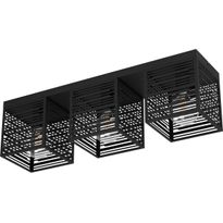 Kattovalaisin Eglo Piedritas, 3-osainen, 3x40W, 73x18cm, musta