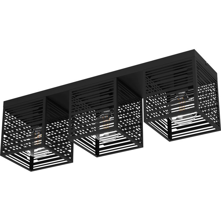 Kattovalaisin Eglo Piedritas 3 osainen 3x40W 73x18cm musta