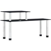 Keittiöhylly musta 45x16x26 cm karkaistu lasi
