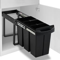Keittiökaapin ulosvedettävä kierrätysroskis soft-close 36l