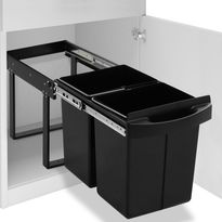 Keittiökaapin ulosvedettävä kierrätysroskis soft-close 48 l