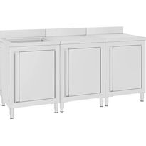 Keittiön tiskiallaskaappi 180x60x96cm ruostumaton teräs