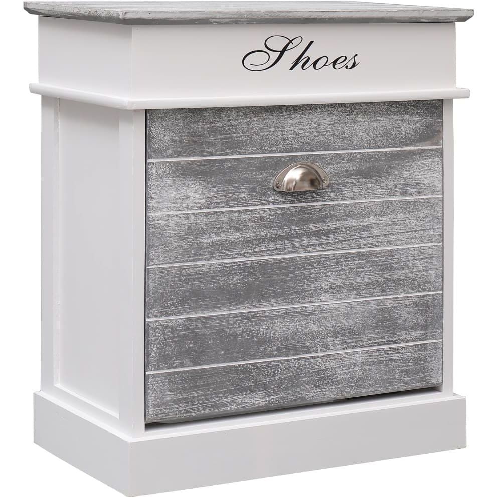 Kenkäkaappi harmaa 50x28x58 cm keisaripuu