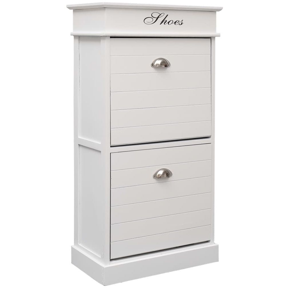 Kenkäkaappi valkoinen 50x28x98cm keisaripuu