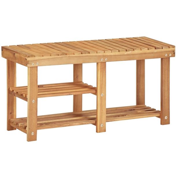 Kenkäteline 90x32x46 cm täysi akaasiapuu_1