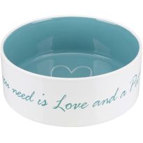 Keraaminen kuppi Trixie All you need is love, eri kokoja