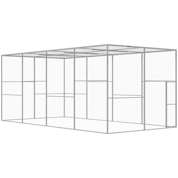 Kissahäkki 6x3x2 5 m galvanoitu teräs