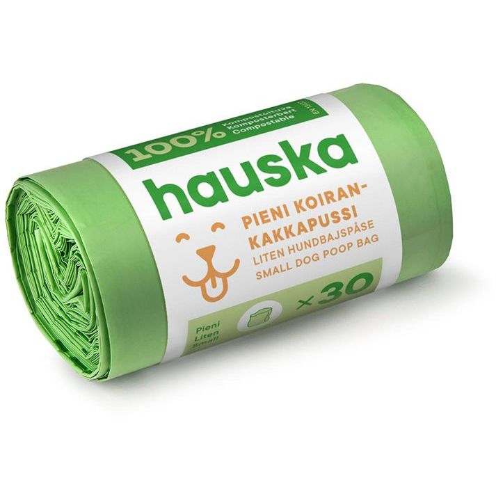 Koirankakkapussi Hauska, sangaton, vihreä, 200x300, 2l, 30kpl