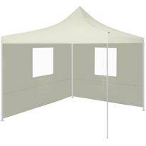 Kokoontaitettava juhlateltta 2 seinää 3x3 m kerma