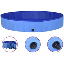 Kokoontaitettava koiran uima-allas sininen 200x30 cm PVC