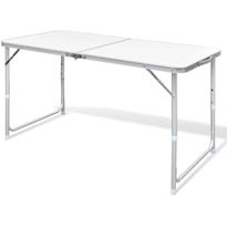 Kokoontaitettava retkipöytä 120 x 60 cm alumiini