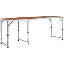 Kokoontaitettava retkipöytä alumiini 180x60 cm