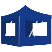 Kokoontaittuva juhlateltta seinillä alumiini 2x2 m sininen