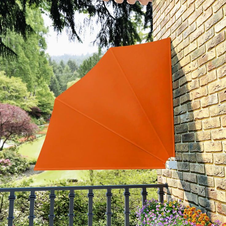 Kokoontaittuva parvekkeen sivumarkiisi terrakotta 140x140 cm_1