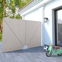 Kokoontaittuva terassin sivumarkiisi kerma 240x160 cm