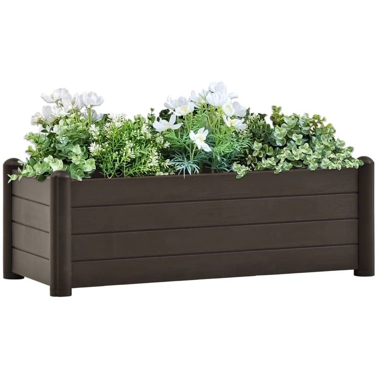 Korotettu kukkalaatikko pp mokka 100x43x35 cm_1