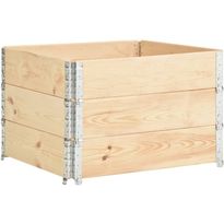 Korotetut kukkalaatikot 3 kpl 100x100 cm täysi mänty