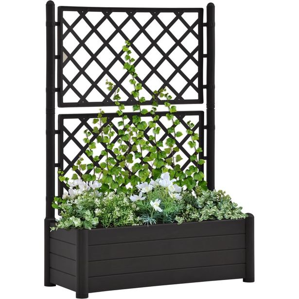 Kukkalaatikko säleiköllä 100x43x142 cm pp antrasiitti_1