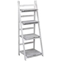 Kukkateline 4-kerroksinen harmaa 43x33x113 cm puu