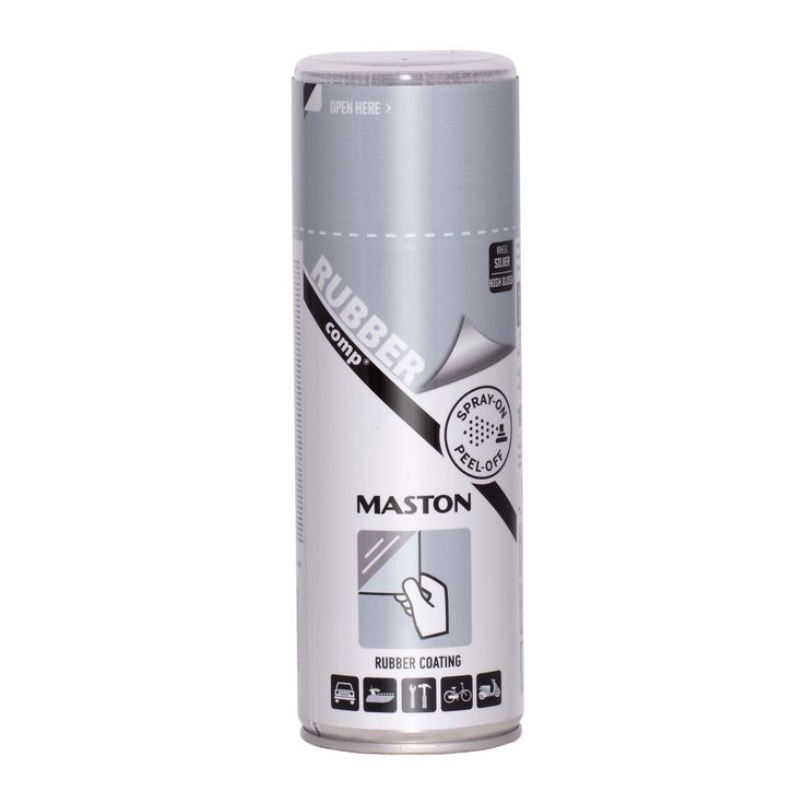 Kumimaalispray Maston RUBBERcomp Kiiltävä Vannehopea, 400ml
