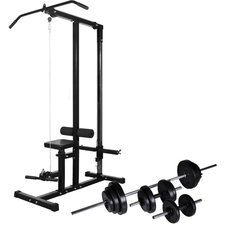 Kuntolaite levytanko ja käsipainosarjalla 30 5 kg