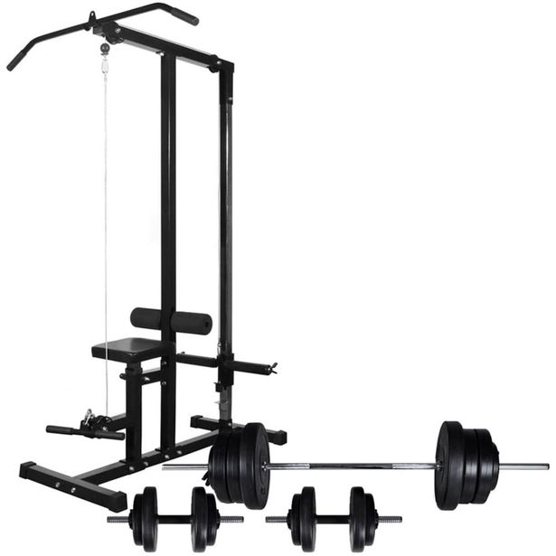 Kuntolaite levytanko ja käsipainosarjalla 60 5 kg
