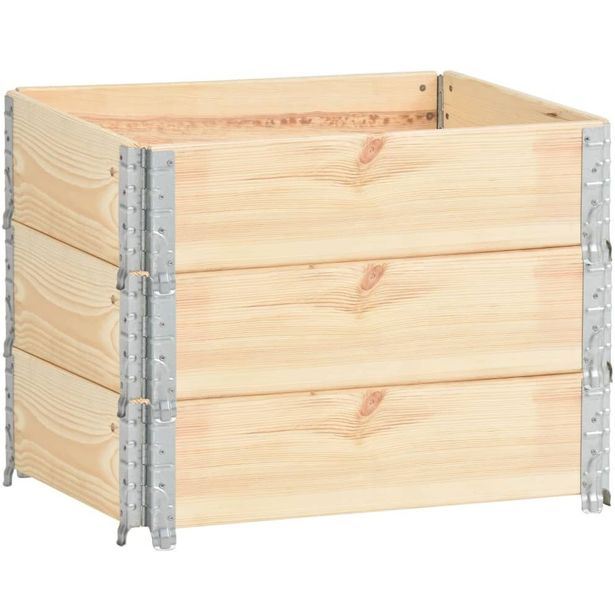 Kuormalavan reunukset 3 kpl 60x80 cm täysi mänty