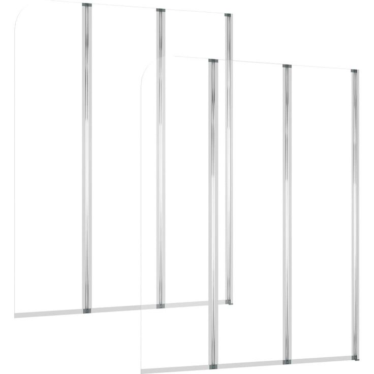 Kylpyammeen seinät 2 kpl 104x130cm karkaistu lasi läpinäkyvä