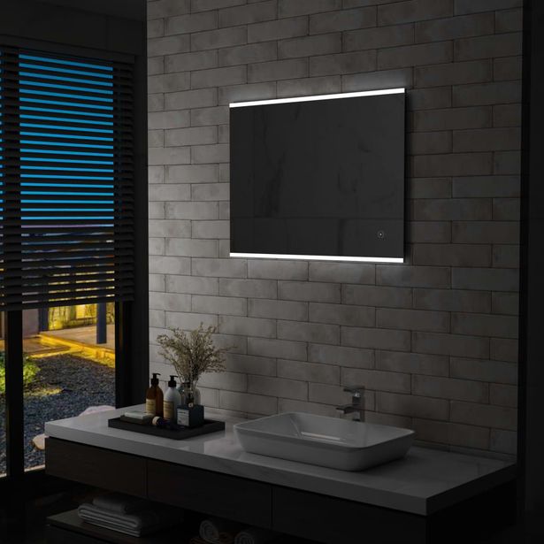 Kylpyhuoneen led-seinäpeili kosketussensorilla 80x60 cm_1