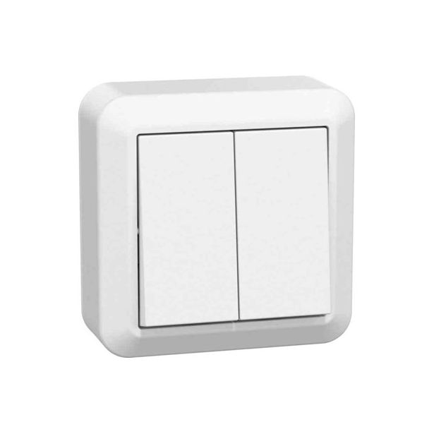 Kytkin Gelia Connect 2 Home 5 kruunu pinta asennus 16A valkoinen
