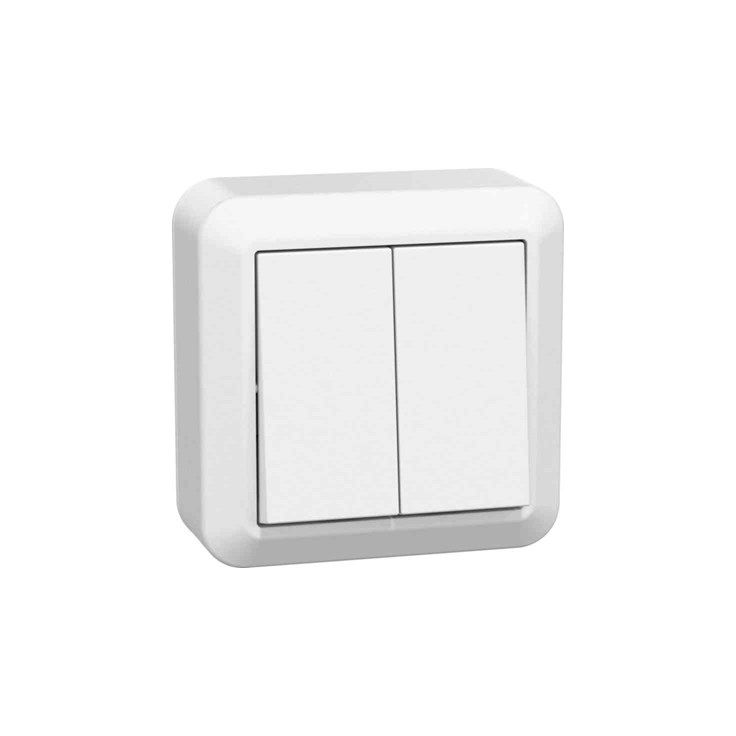Kytkin Gelia Connect 2 Home 5 kruunu pinta asennus 16A valkoinen