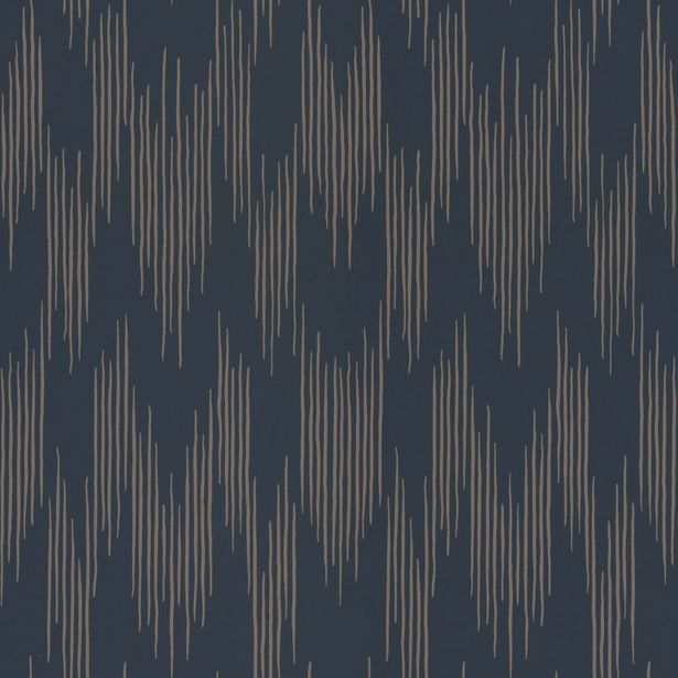 Tapetti Långelid/Von Brömssen Ikat, tummansininen