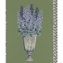 Tapetti Långelid/Von Brömssen Delphinium, vihreä