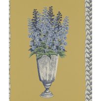 Tapetti Långelid/Von Brömssen Delphinium, sinapinkeltainen