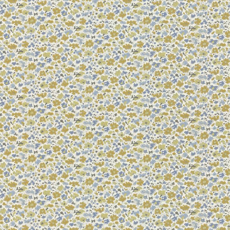Tapetti Långelid/Von Brömssen Floral Dance, keltainen