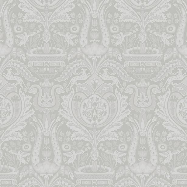 Tapetti Laura Ashley 113410 Heraldic Damask, Slate Grey