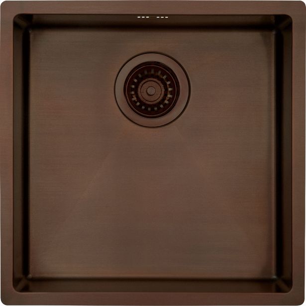 Keittiöallas Lavabo Kubus 400 Soft, 440x440 mm, tummennettu messinki