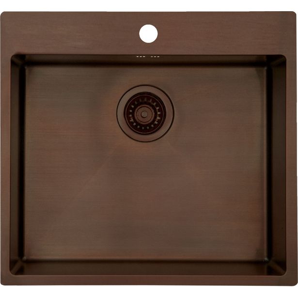 Keittiöallas Lavabo Kubus 540 Soft, 540x500 mm, tummennettu messinki
