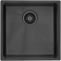 Keittiöallas Lavabo Kubus 400 Soft Shadow, 440x440mm, ruostumaton teräs PVD, musta kromi