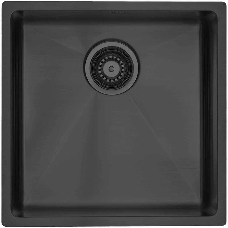 Keittiöallas Lavabo Kubus 400 Soft Shadow, 440x440mm, ruostumaton teräs PVD, musta kromi