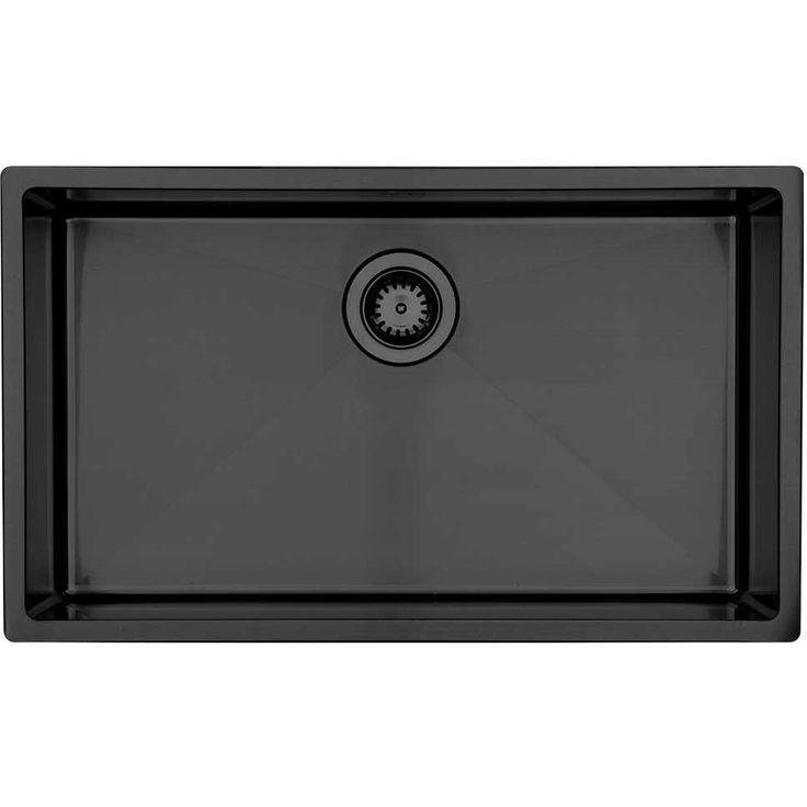 Keittiöallas Lavabo Kubus 700 Soft Shadow, 740x440mm, ruostumaton teräs PVD, musta kromi