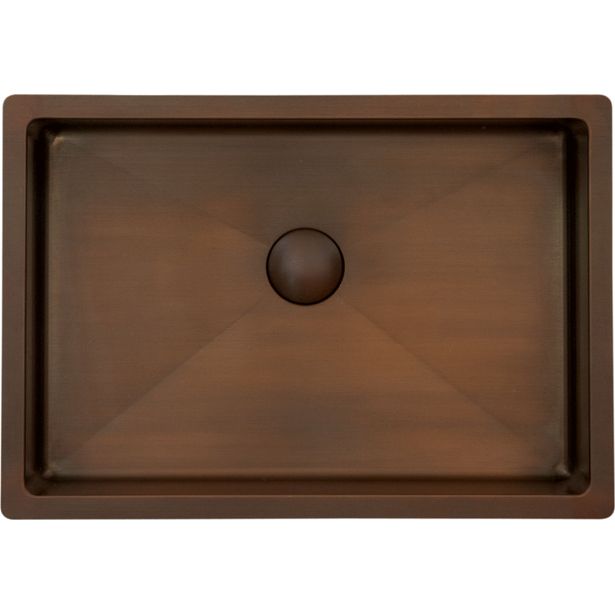 Keittiöallas Lavabo Low, 450x340 mm, tummennettu massiivimessinki
