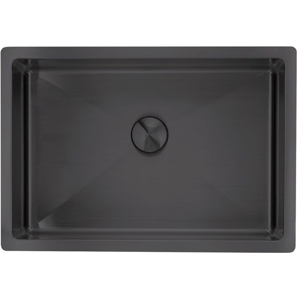 Pesuallas Lavabo Low Shadow, 450x340mm, pop-up-pohjaventtiilillä, musta kromi