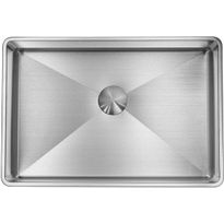 Pesuallas Lavabo High, 450x320mm, pop-up-pohjaventtiilillä, ruostumaton teräs