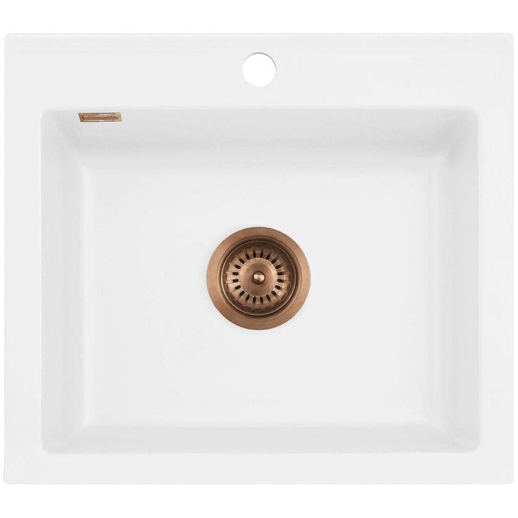 Keittiöallas Lavabo Mera 57, 575x510mm, keraaminen, mattavalkoinen/kupari 