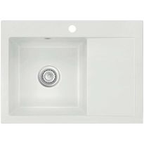 Keittiöallas Lavabo Mera 70, 700x510mm, vasen, keramiikka, valkoinen/kromi