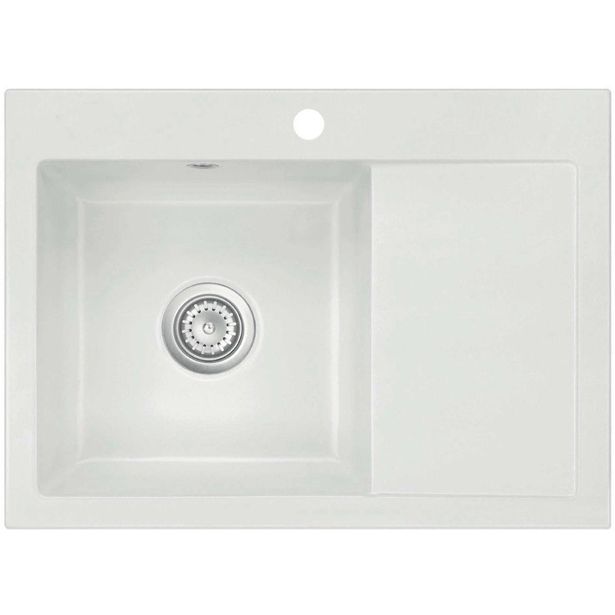 Keittiöallas Lavabo Mera 70, 700x510mm, keraaminen,, valkoinen/kromi