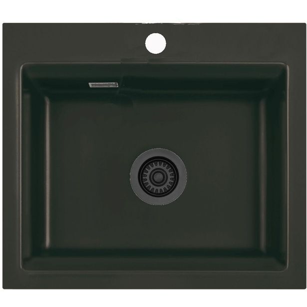 Keittiöallas Lavabo Kara 57, 575x510mm, keraaminen, mattamusta/musta