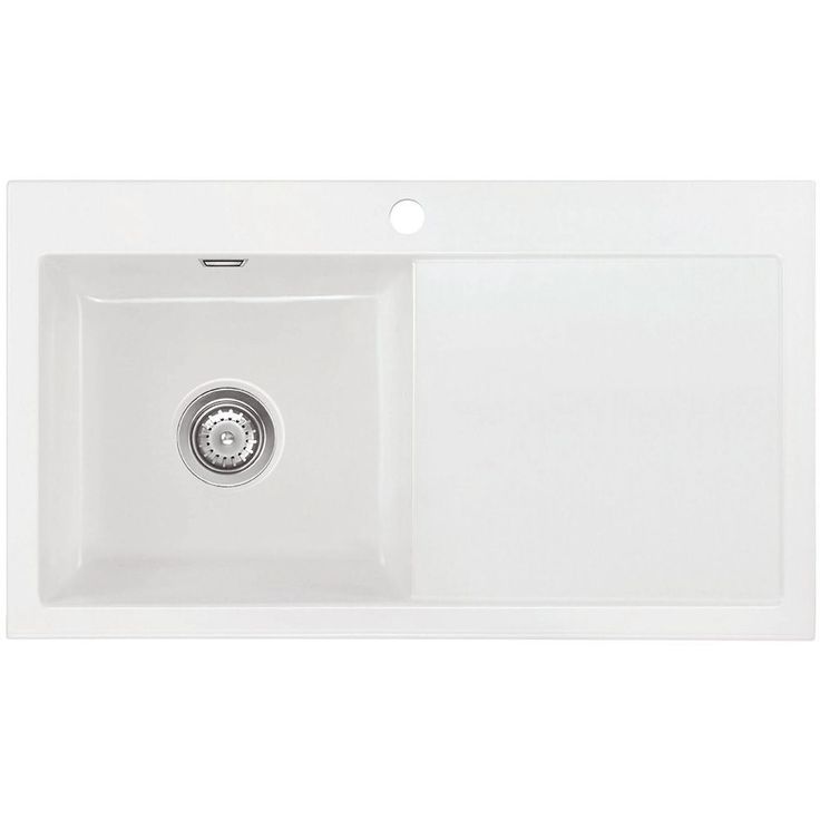 Keittiöallas Lavabo Mera 90, 900x510mm, keraaminen, valkoinen/kromi
