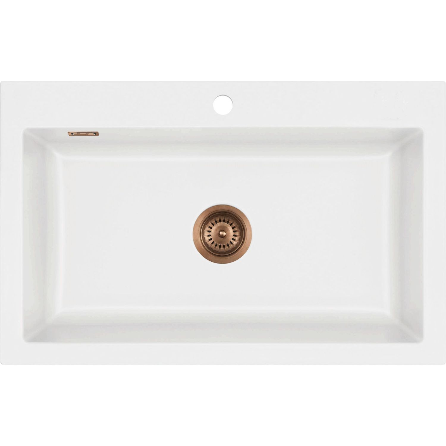 Keittiöallas Lavabo Mera 80, 800x510mm, keramiikka, mattavalkoinen/kupari